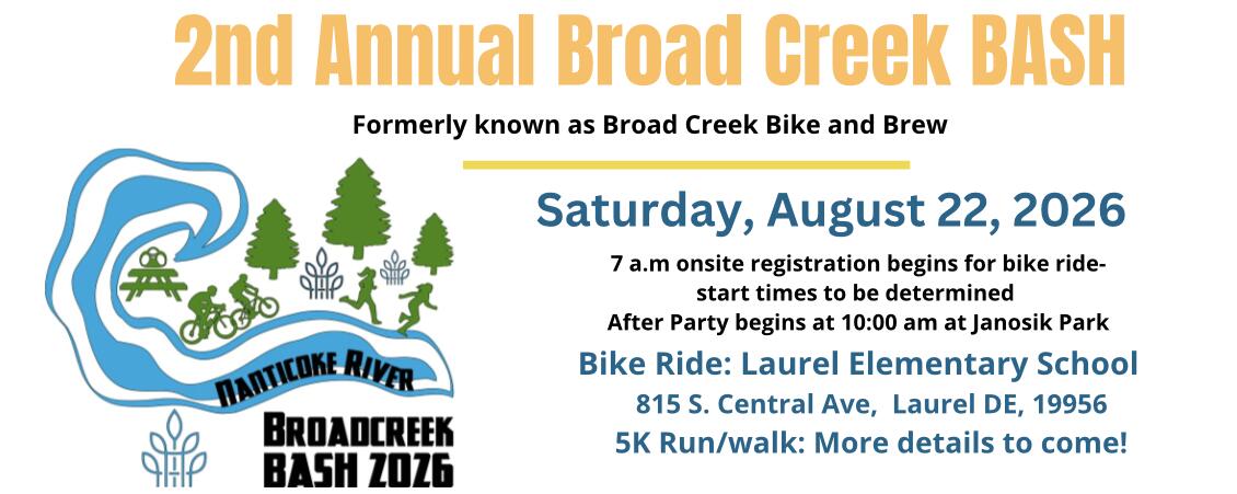 Second Annual Broad Creek Bash-Formerly know as Broad Creek Bike and Brew logo